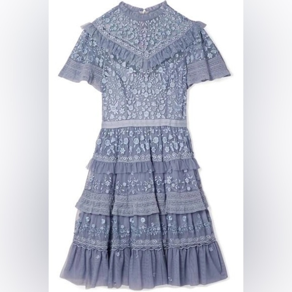 Needle &Thread Iris Tulle Mini Dress